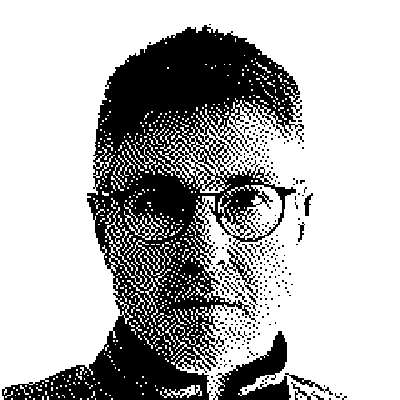 Hans looking serious, and dithered